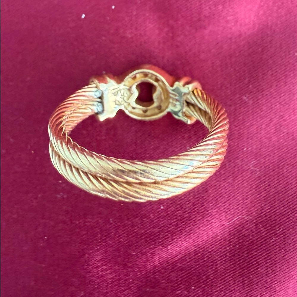 Philippe Charriol Gold Diamond Cable Ring – Authentic w/ Card & Serial # - Picture 6 of 6